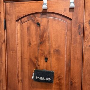 Bebe Black Sparkle Evening Bag